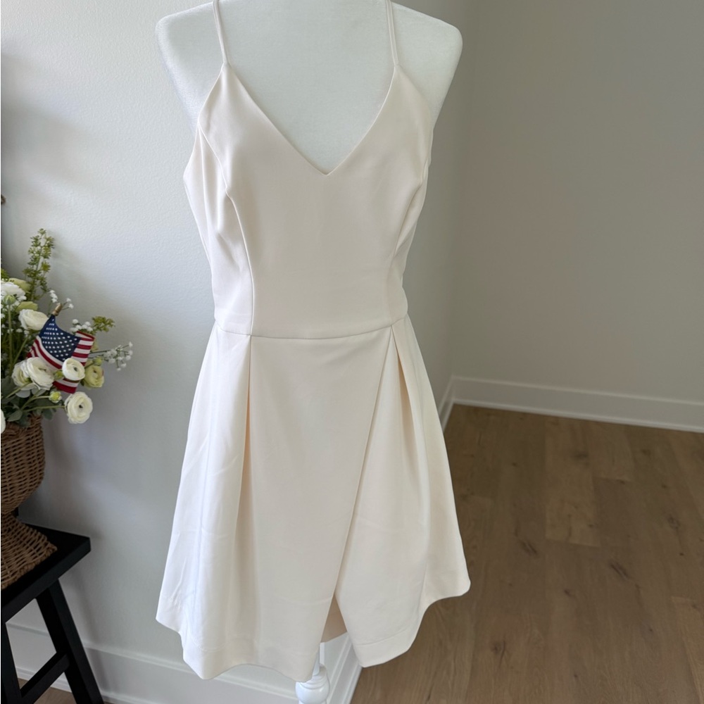 White Sleeveless Mini Dress